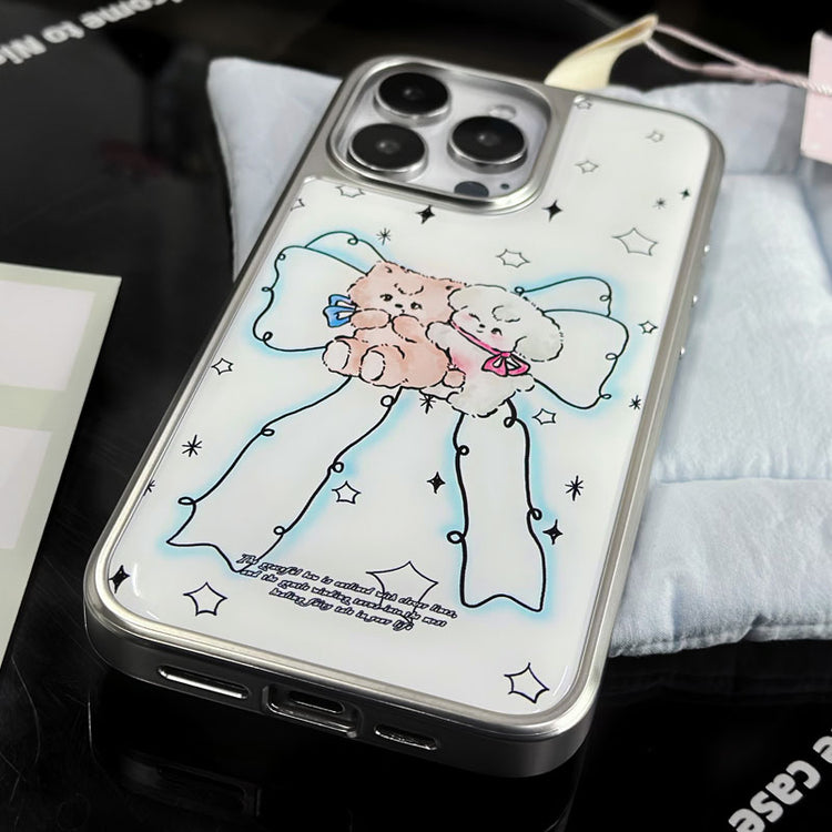手機殼｜蘋果16ProMax手機殼14plus電鍍銀邊滴膠iPhone16Pro高級感適「LR1561」25.04-4