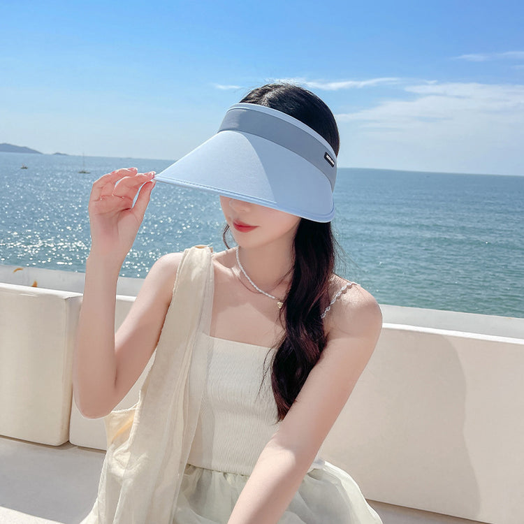 流行帽子 | 夏季遮陽防曬帽子空頂帽潮流百搭時尚大檐顯臉小無頂太陽遮陽帽「C0938」22.03